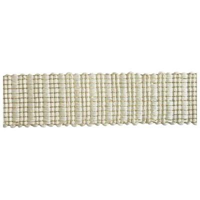 Sangle aspect crochet Lurex 30 mm Ecru x1m