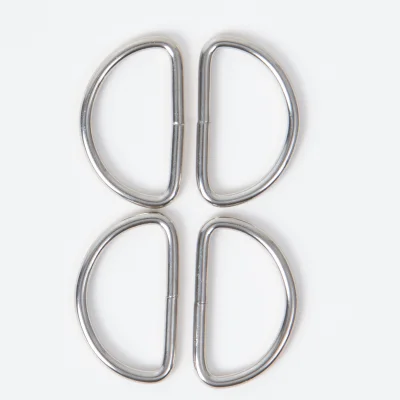 Anneaux en D 32 mm Argenté x4