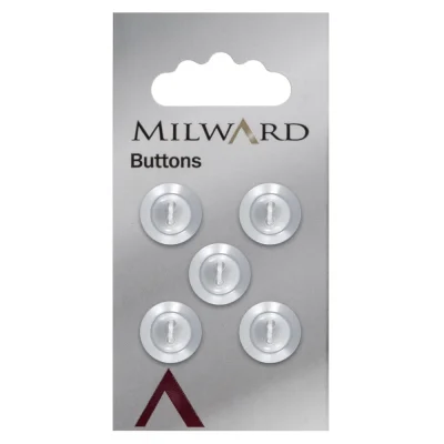 Bouton à coudre Milward Rond 2 Trous Blanc Perlé 13 mm x5