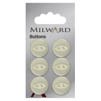 Bouton à coudre Milward Luis jaune pâle 16 mm x6
