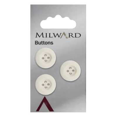 Bouton Milward Blanc 17 mm x3