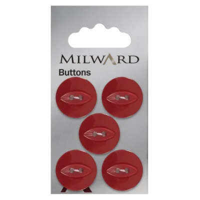 Bouton à coudre Milward Luis rouge 19 mm x5