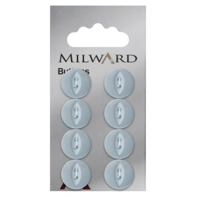 Bouton à coudre Milward Luis Bleu pâle 13 mm x8