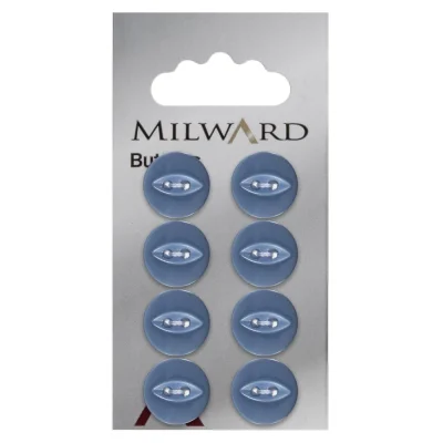 Bouton à coudre Milward Luis Bleu 13 mm x8