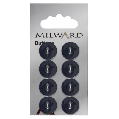 Bouton à coudre Milward Luis Bleu foncé 13 mm x8
