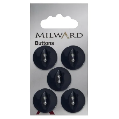 Bouton à coudre Milward Luis Bleu foncé 19 mm x5