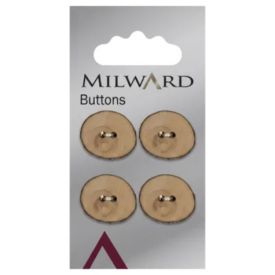 Bouton Milward Bois 15 mm x4