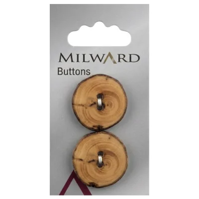 Bouton Milward Bois 25 mm x2