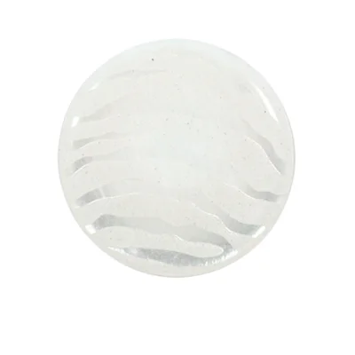 Bouton zébré Marie-Etienne 27 mm - Blanc