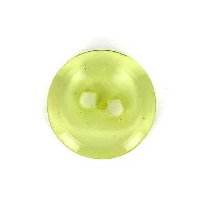 Bouton rond transparent Camille 35 mm - Vert