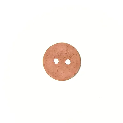 Bouton bois coco teint Hubert 10 mm - Rose clair