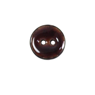 Bouton bois laqué Velentino 15 mm - Marron