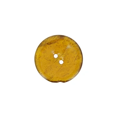 Bouton en bois brillant 20 mm - Jaune