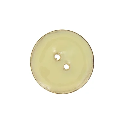 Bouton en bois brillant 25 mm - Blanc