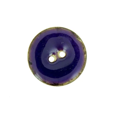 Bouton en bois brillant 25 mm - Violet foncé