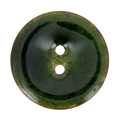 Bouton en bois brillant 40 mm - Vert forêt