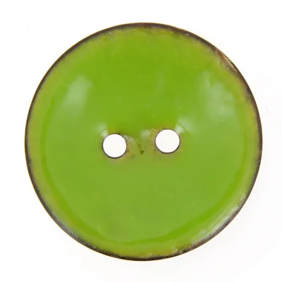 Bouton en bois brillant 40 mm - Vert