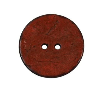 Bouton bois Claudie mat 25 mm - Orange