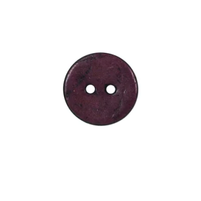 Bouton bois Claudie mat 15 mm - Violet