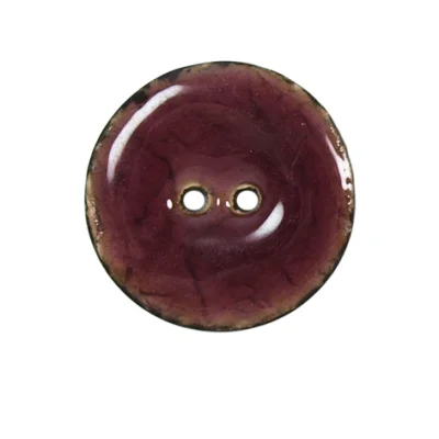 Bouton bois laqué Velentino 25 mm - Violet