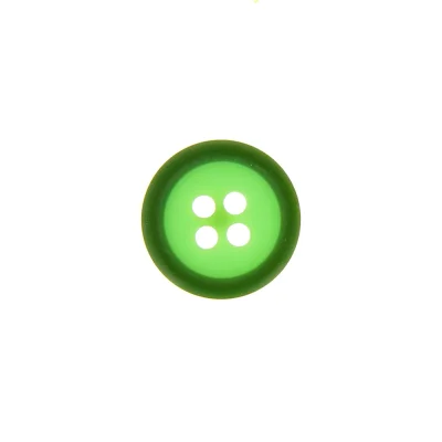 Bouton bicolore 10 mm - Vert/Vert forêt