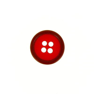 Bouton bicolore 10 mm - Rouge/Bordeaux