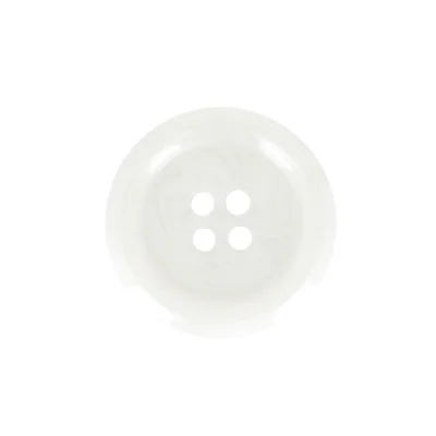 Bouton Veste homme 25 mm uni - Blanc