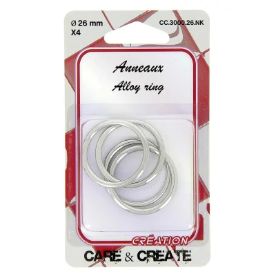 Anneaux ronds Care &amp; Create Argent 26 mm x4