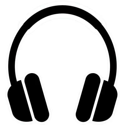 Sticker textile thermo-adhésif  7x7 cm - Casque audio 