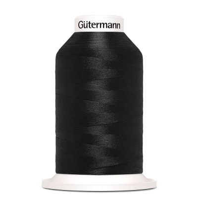 Cône de fil mousse Gütermann Bulky-Lock 1000m - Noir