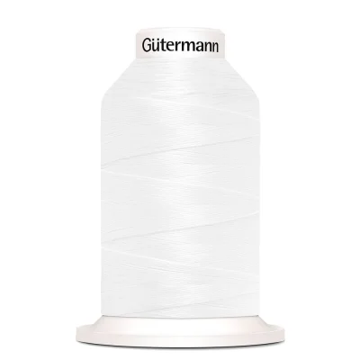 Cône de fil mousse Gütermann Bulky-Lock 1000m - Blanc pur