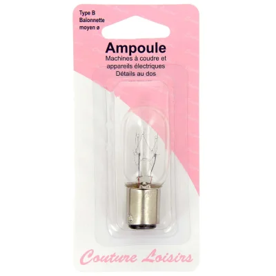 Ampoule de rechange pour machine à coudre à baîonnette moyenne