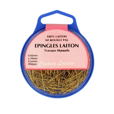Epingles laiton 20 mm - Environ 450 épingles