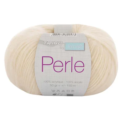 Pelote de fil à tricoter Perle 50g - Ecru