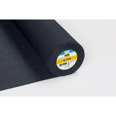 Entoilage Tissé Thermocollant Vlieseline G770 Noir - Par 10 cm