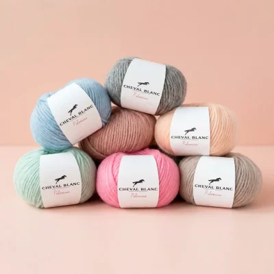 Fil de Coton Laine et Alpaga Cheval Blanc Palomino - 7 Couleurs