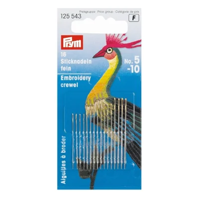 Aiguilles à broder Prym No. 5 à 10