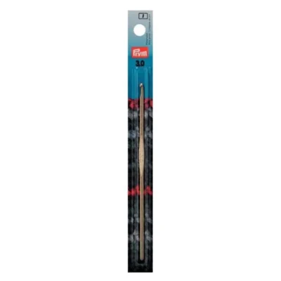 Crochet pour laine aluminium Prym avec surface de guidage - 3,0 mm
