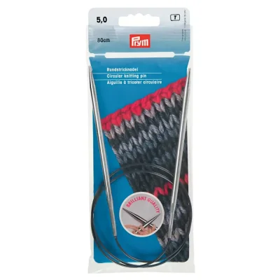 Aiguilles à tricoter circulaires Prym 80 cm - 5,0 mm