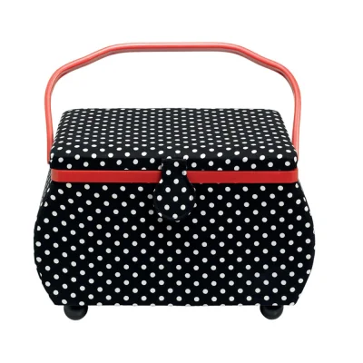 Boite à couture à Pois noir/blanc Grande taille Prym