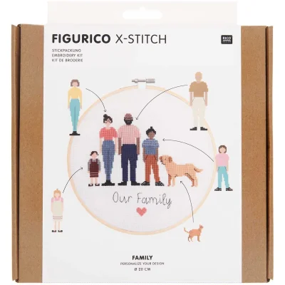 Kit Broderie Figurico famille - Rico Design