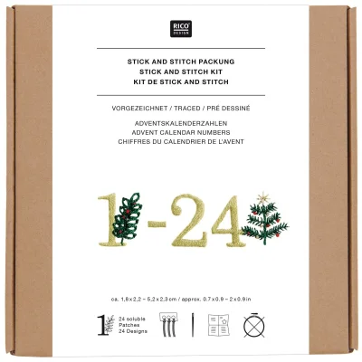 Calendrier de l&#039;Avent Stick &amp; Stitch - 24 patch - Rico Design