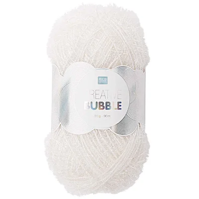Fil à crocheter Rico Design Creative Bubble Blanc