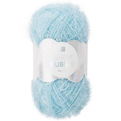 Fil à crocheter Rico Design Creative Bubble Bleu ciel