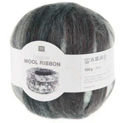 Fil Creative Wool Ribbon Rico Design Pebbles x1