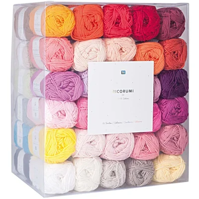 Coffret de 60 pelotes Coton Ricorumi - Rico Design