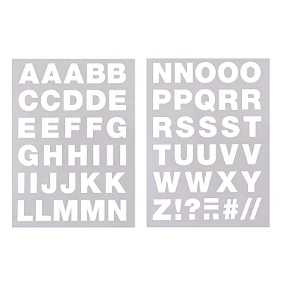 Transferts thermocollants Alphabet Blanc 65 lettres - Rico Design