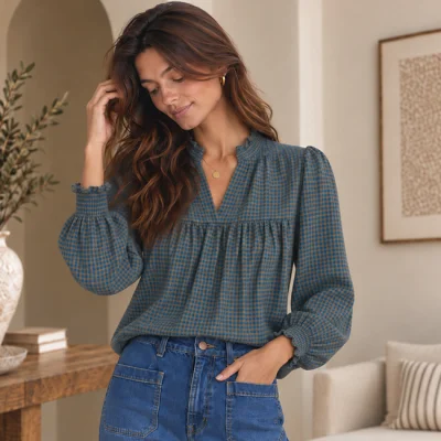 Kit Couture Craftine Blouse Sundara carreaux