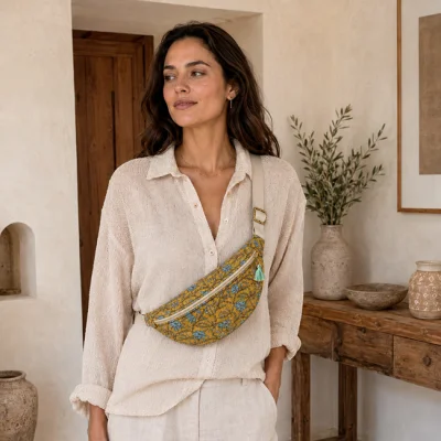 Kit Couture Craftine Sac Banane Indy Matelassé Moutarde