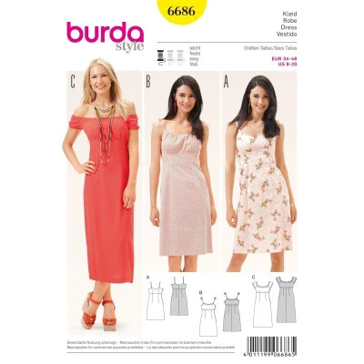 Patron Burda 6686 Robe